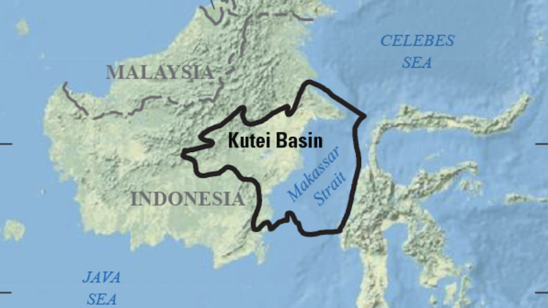 Indonesian Kutei Basin natural gas field